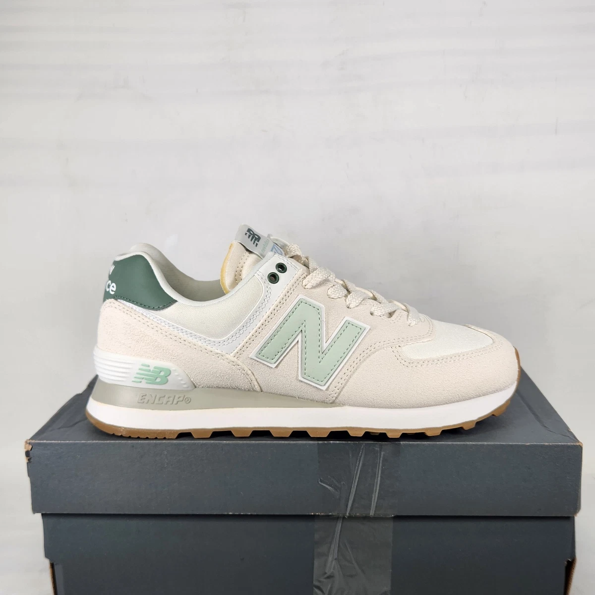 NWT New Balance 574 V2 Unisex Sneakers New Spruce Sea Salt 11M/12.5W New Balance 574 WMNS Sea Salt / New Spruce - Mar 2025  main image 4