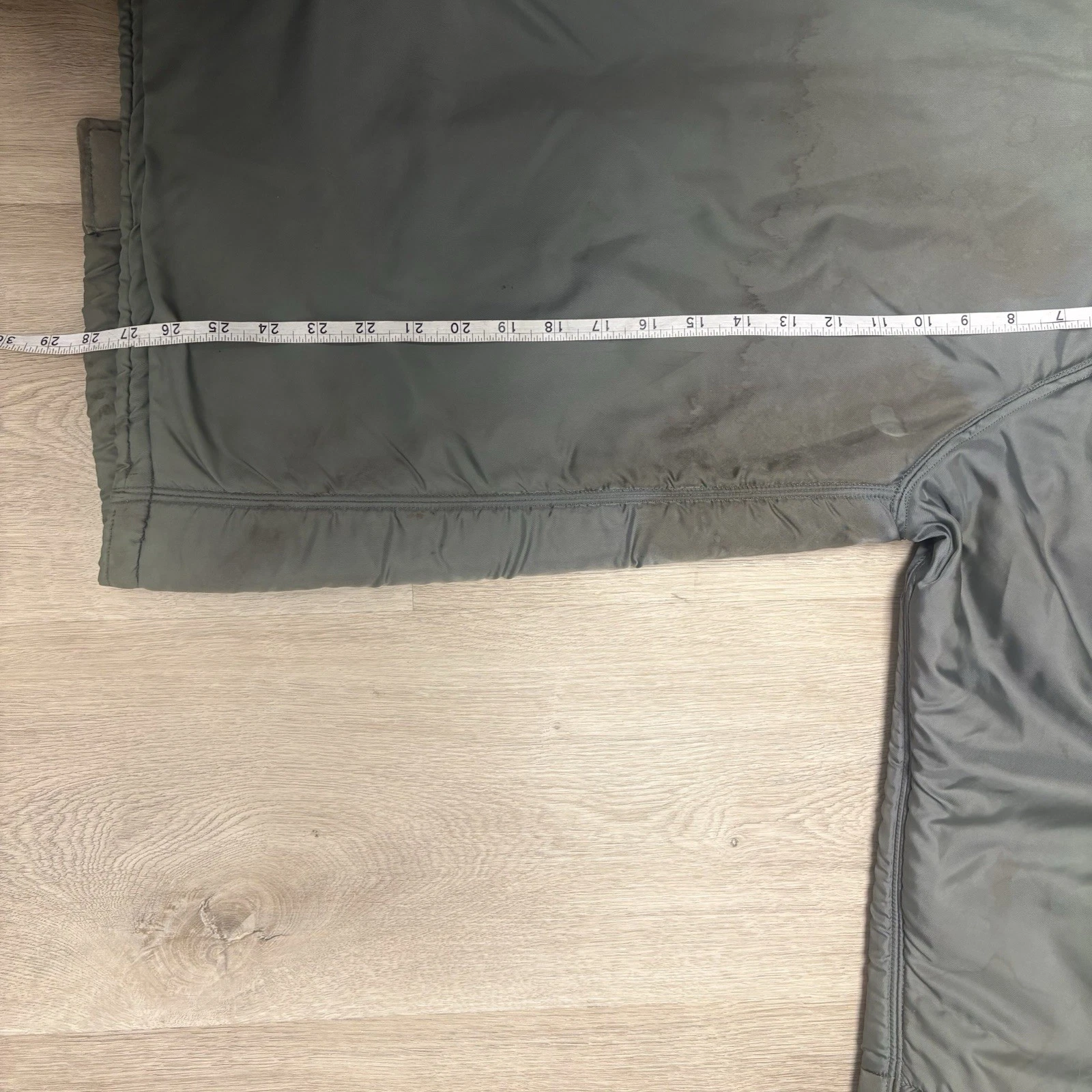 Vintage 1950’s Military Jacket Liner Mens Medium Green Quilted Aero-Fab USAF - product detail image 4