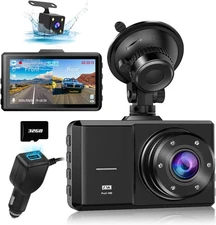 Dash Cam Front and Rear, SPADE Dual Dash Camera 1296P with 32G SD Card.