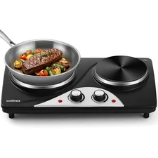 Hot Plate, Electric Burners for Cooking, 1800W Double Burner, Hot Plates for ...