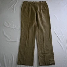 NEW Jos A Bank 38 Tan Brown Executive 100% Wool Pleated Mens Dress Pants