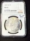 1883 CC MORGAN DOLLAR NGC MS63