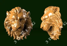 3D STL Model LION HEAD3  for CNC Router 3D Printer Engraver Carve Carving Aspire