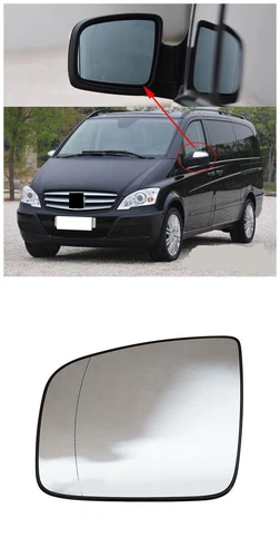Side View Mirror Glass Heating Left 1PC For 2011-2015 Mercedes-Benz W639 Mixto