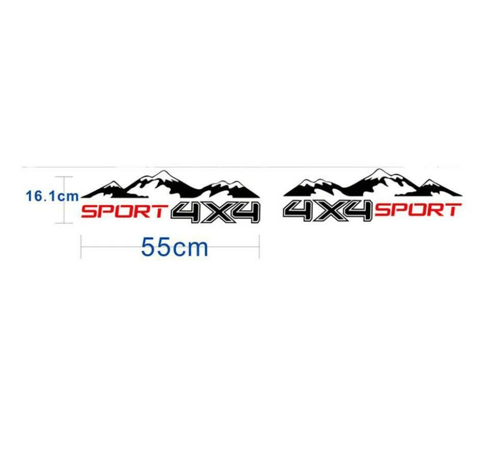 4X4 Mountain SPORT Letra Adhesiva Calcomanía Vinilo Coche Pickup Todoterreno Carrocería Negro Foto 2 de 4