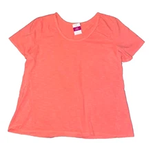 FRESH PRODUCE 1X Sunset Orange $52 Cotton Slub Kimmi Luna Scoop Top NWT 1X