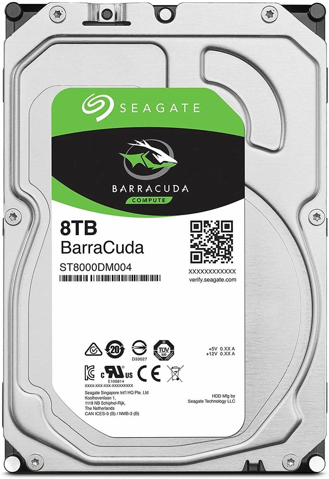 Seagate Barracuda 8TB Hard Disk Interno 3.5” HDD PC 5400 RPM SATA ST8000DM004