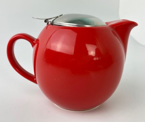 Bee House Teapot with Diffuser Ceramic 23oz Red - Picture 3 of 10