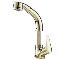 All copper lift pull rotary hot and cold water faucet