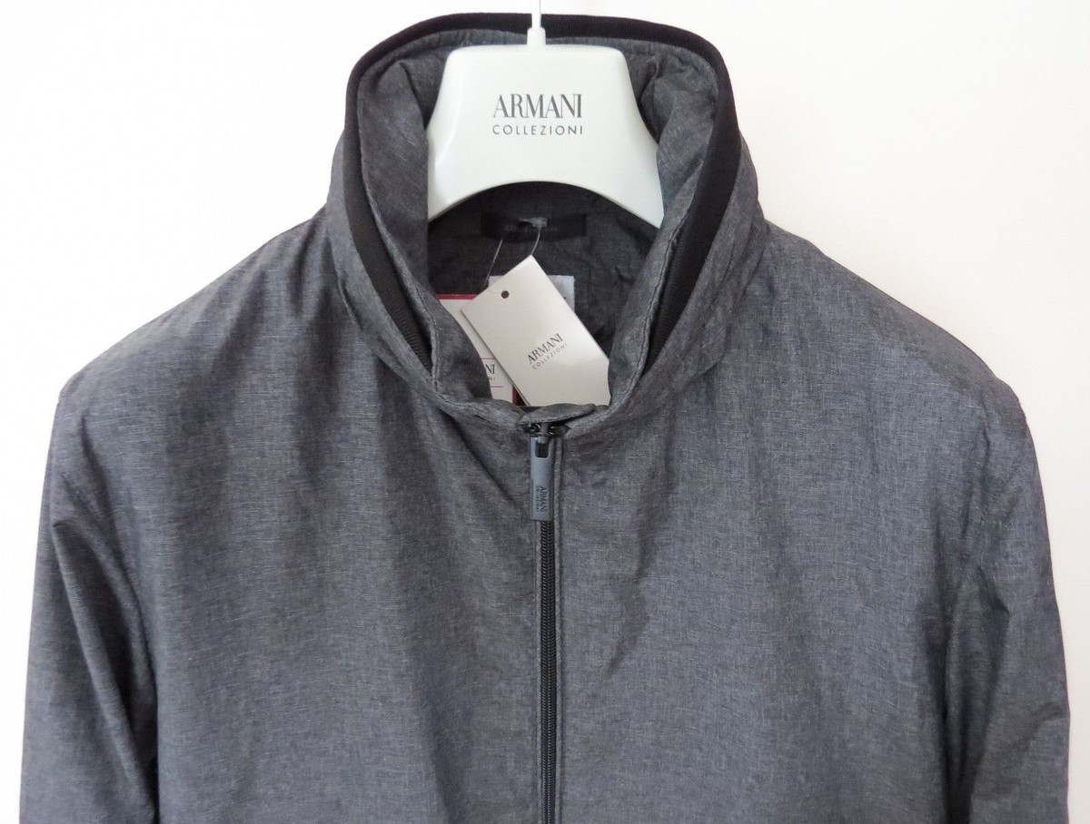 $795 ARMANI COLLEZIONI Grey Jacket Coat Size 54 Euro 44 US Large