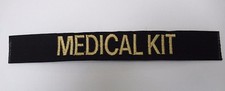 CUSTOM BLACK EMBROIDERED NAME TAPE VARIOUS COLORS LETTERS HOOK Option