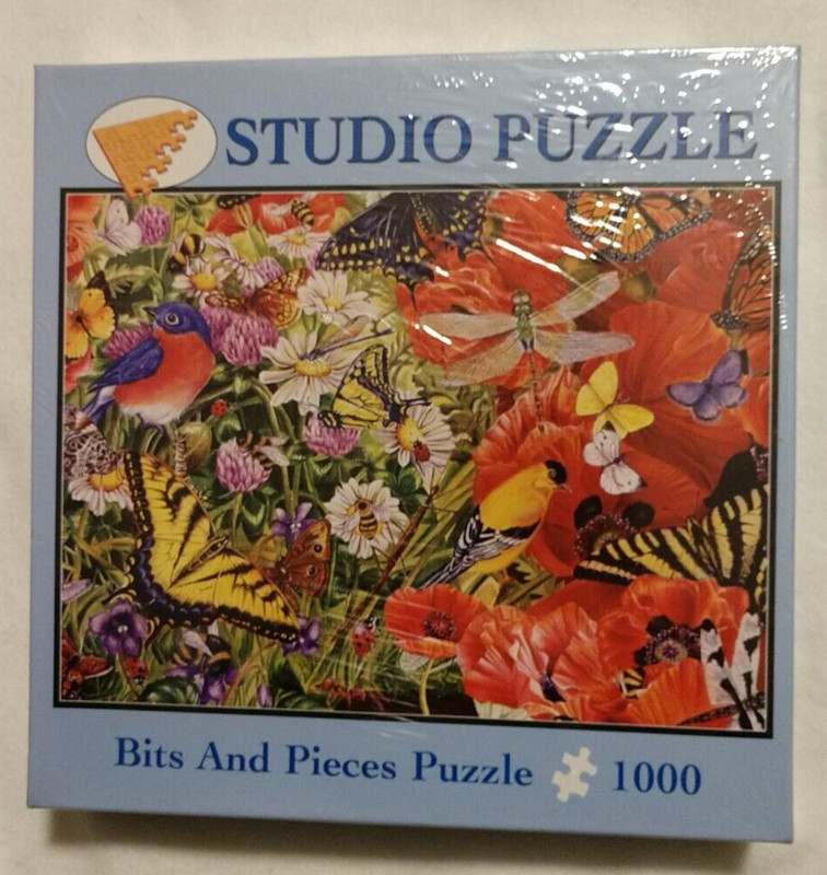 Birds and Butterflies by Janet Skiles 1000 pc. Bits & Pieces Studio Puzzle, New