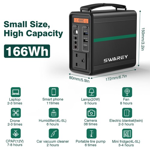 SWAREY 150W-1500W alimentazione generatore solare centrale elettrica backup pannello solare 200 W - Foto 39 di 88