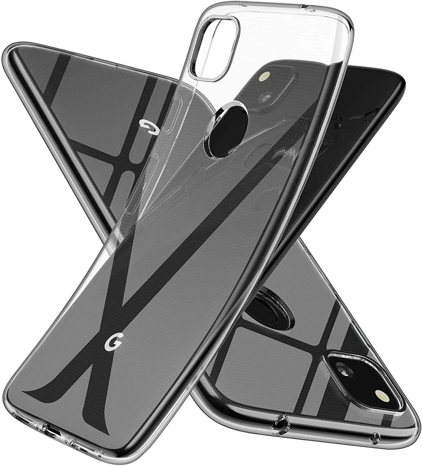 👉 Para Google Pixel 4A Funda de gel transparente ultra delgada transparente + protector de pantalla Foto 4 de 4