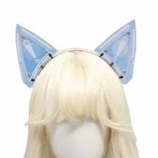 Cyberpunk Cat Ear Headband Cosplay Accessory Mecha Style Sci-Fi Costume Prop Cos