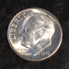 1949-S Roosevelt Silver Dime Fresh out of an Original Uncirculated BU Roll #Q006