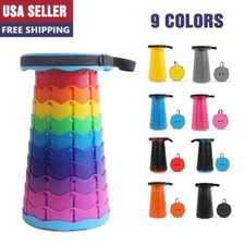 Portable Telescopic Stool Foldable Camping Hiking Chair Collapsible Seat Fishing