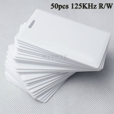 125KHz RFID ID EM 50pcs Writable Rewrite Thick Card For Writer Copier duplicator