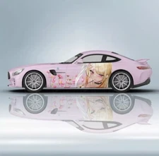 Itasha Custom Car Decals; Anime Inspired Car Decals; Itasha Side Decal,Both Side