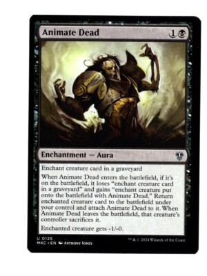 Animate Dead 0125 Non Foil Uncommon Murders at Karlov Manor MTG NM