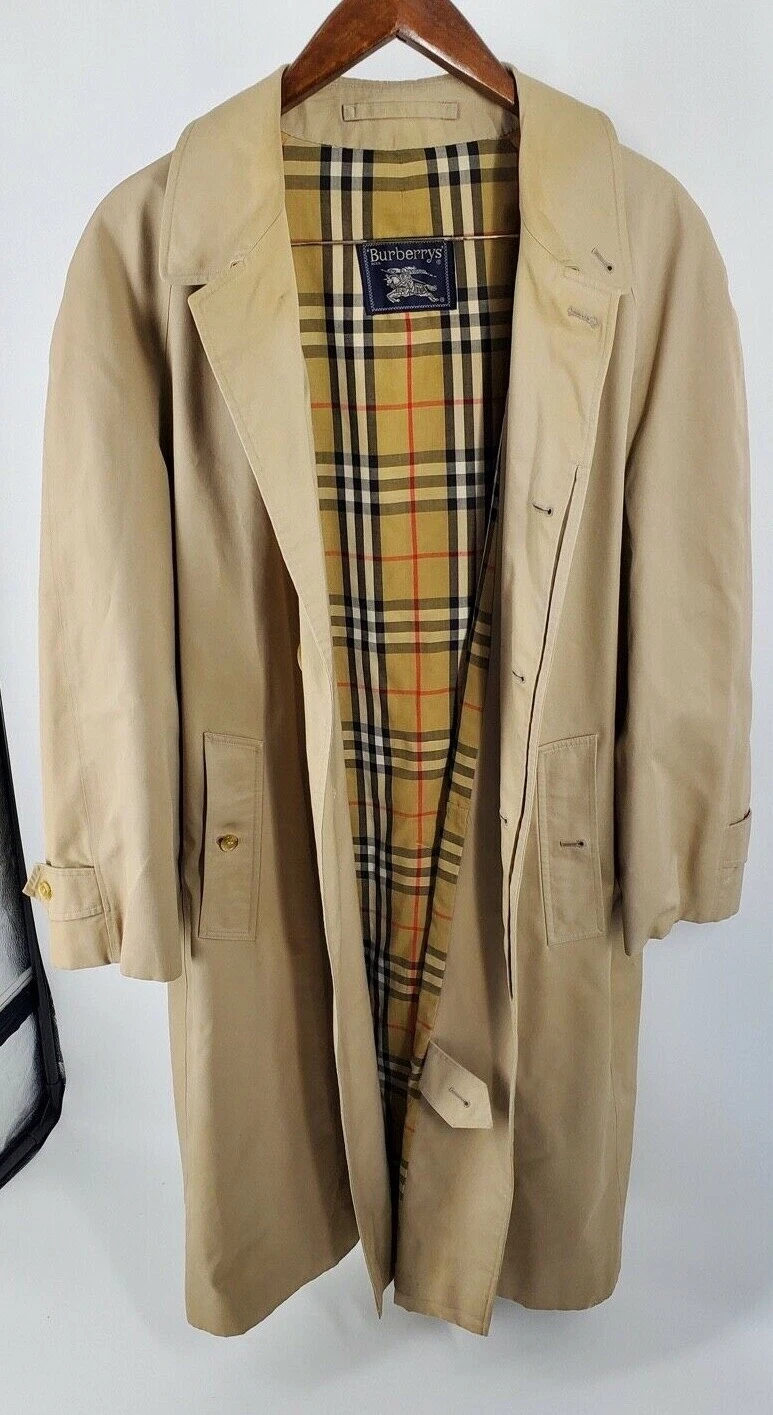 Giacca trench vintage Burberrys Tartan Nova Check beige taglia 44R