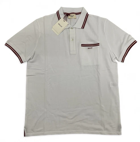 Bally White Cotton Polo Shirt with Front pocket Size XXL, EU 56