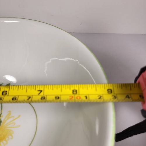 Vintage Denby Fine China gelbe Blume 9" x 3,5" Sockel Schale Portugal 1974 - Bild 7 von 9