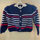 Old Navy Baby Girl Clothes 6 12 Month Sweater Cardigan Red White Blue Spring