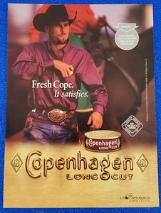 copenhagen tobacco poster Sign A309 1978 Skoal, Copenhagen Tobacco Ad