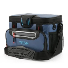 Titan by Arctic Zone 12 Can, 8 Quart Zipperless Soft Cooler, Ocean Blue