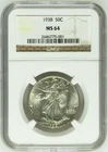 1938 Half Dollars Liberty Walking NGC MS-64