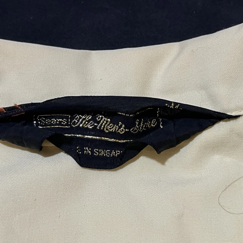 Vintage Gabardine Jacket Rockabilly Cafe Racer 1960s 70s Sears Shop Butter Zip - Image 2 of 4