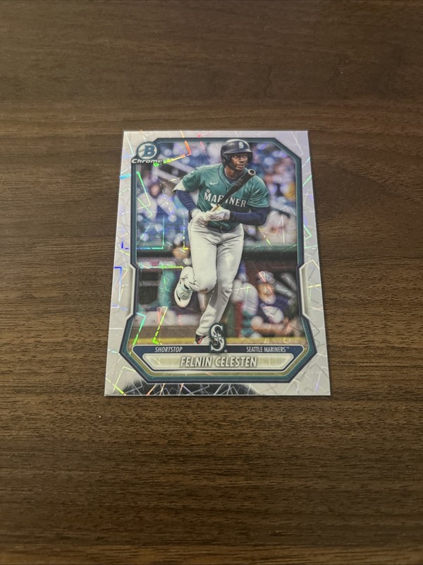2026 Bowman Felnin Celestin Rookie Chrome Lazer Refractor SP Seattle Mariners