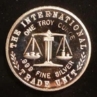 1 Ounce Silver Round .999 Fine Silver