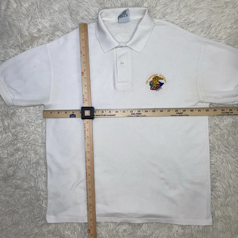 FBI National Academy Men’s White Polo Shirt Great American Originals Sz L - Image 2 of 4