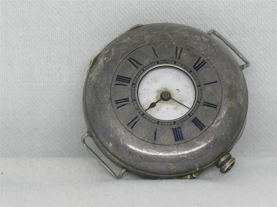 RELOJ "TRINCHERA" TEMPRANO Y RARO 36 MM PARA HOMBRE SUIZO CON ASA DE ALAMBRE DE LEY CON ESFERA ESMALTADA Foto 4 de 4