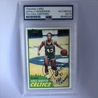 GERALD HENDERSON 1981-82 TOPPS AUTOGRAPH CELTICS #74 AUTO PSA Q7061