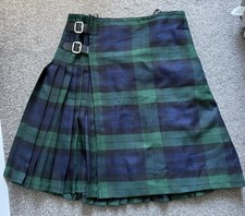 The Highland Collection Kilt Tartan Verde Navy Vita 36” Lana Scozzese Classico