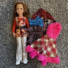 Vintage 1969 Ideal Light Brunette Crissy Doll Original Multiple Outfits