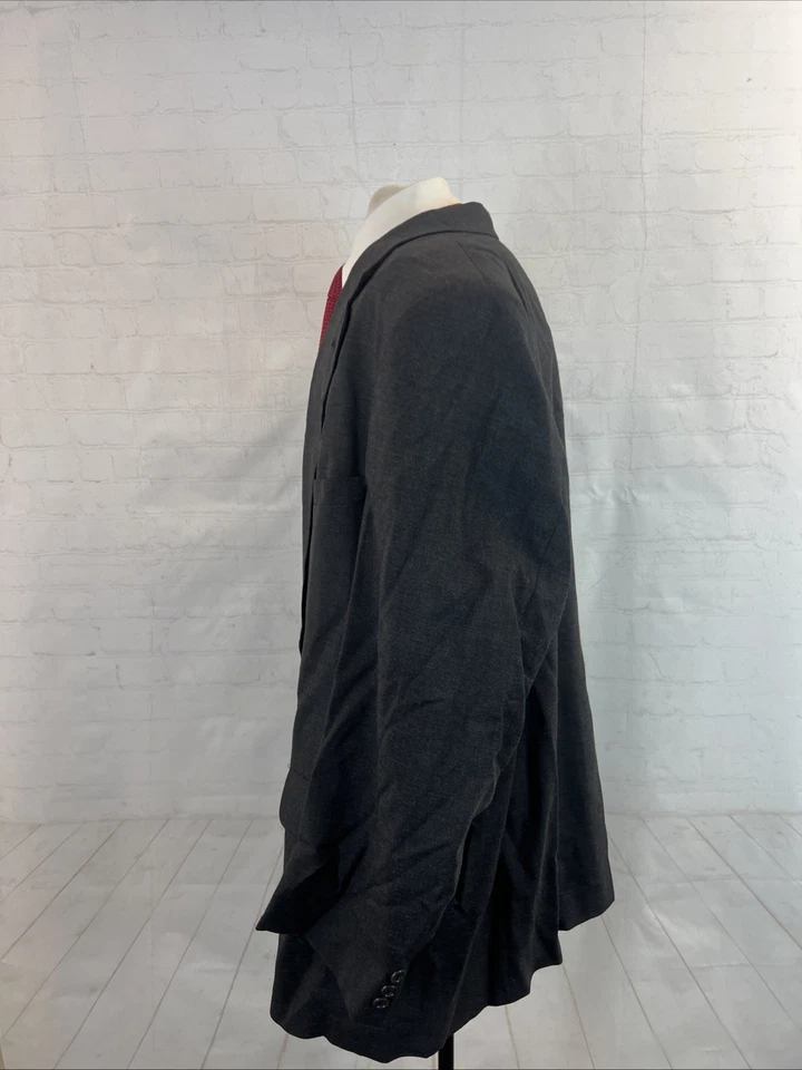 Adam's Row мужской блейзер 54R темно серый большой и высокий две кнопки бизнес официальный $695 - Изображение 4 из 4