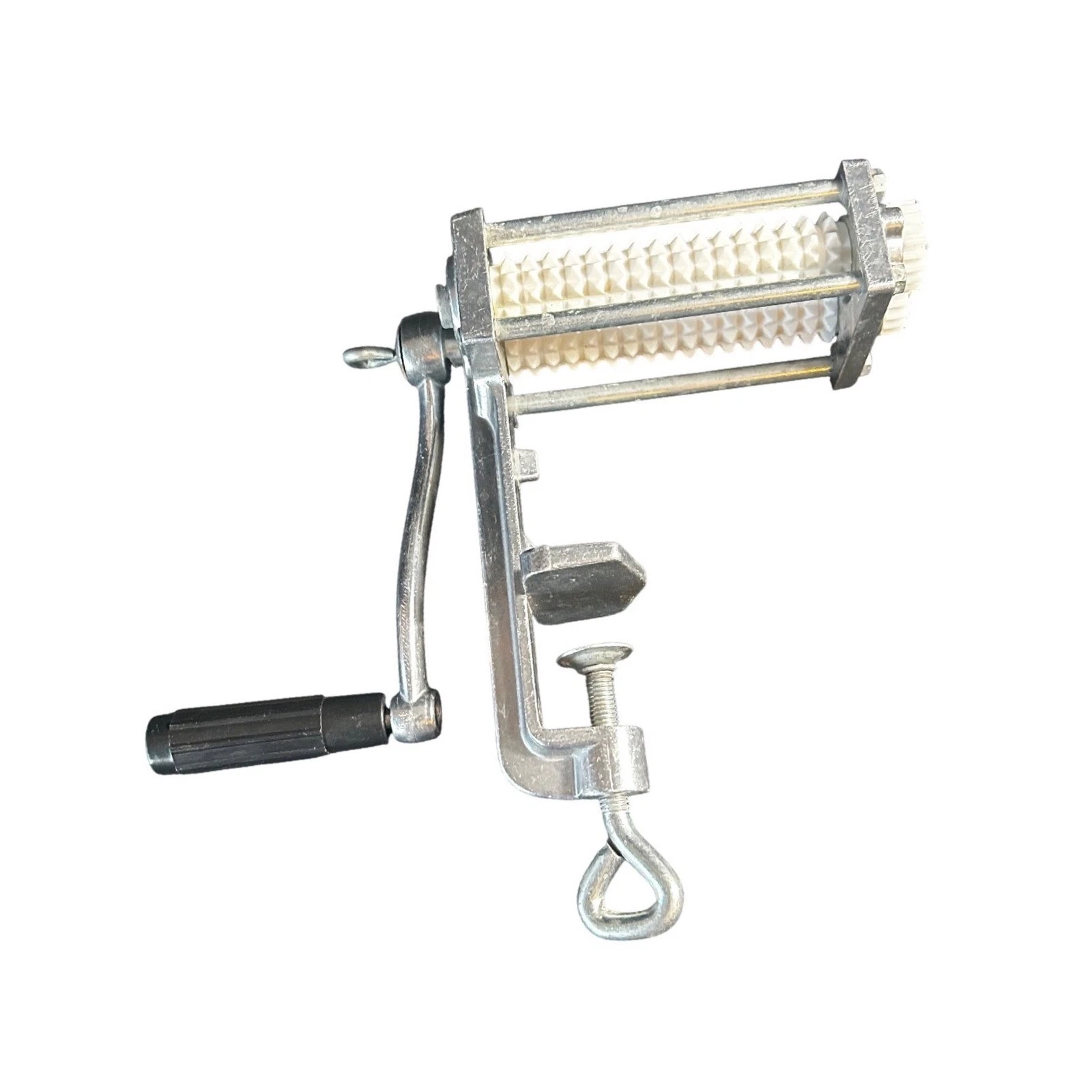 Manual Hand Crank Meat Tenderizer Dual Spiked Rollers Table Mount C-Clamp Silver
Opens in a new wind