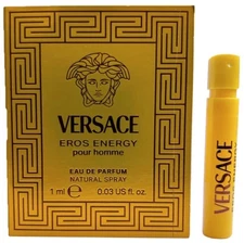 1 Sample Vial VERSACE EROS ENERGY for Men 0.03 oz 1 ml Eau de Parfum Spray NEW