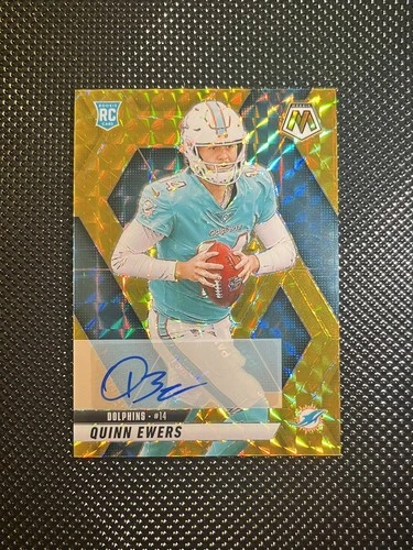 2025 QUINN EWERS PANINI GOLD MOSAIC PRIZM ROOKIE AUTO /10