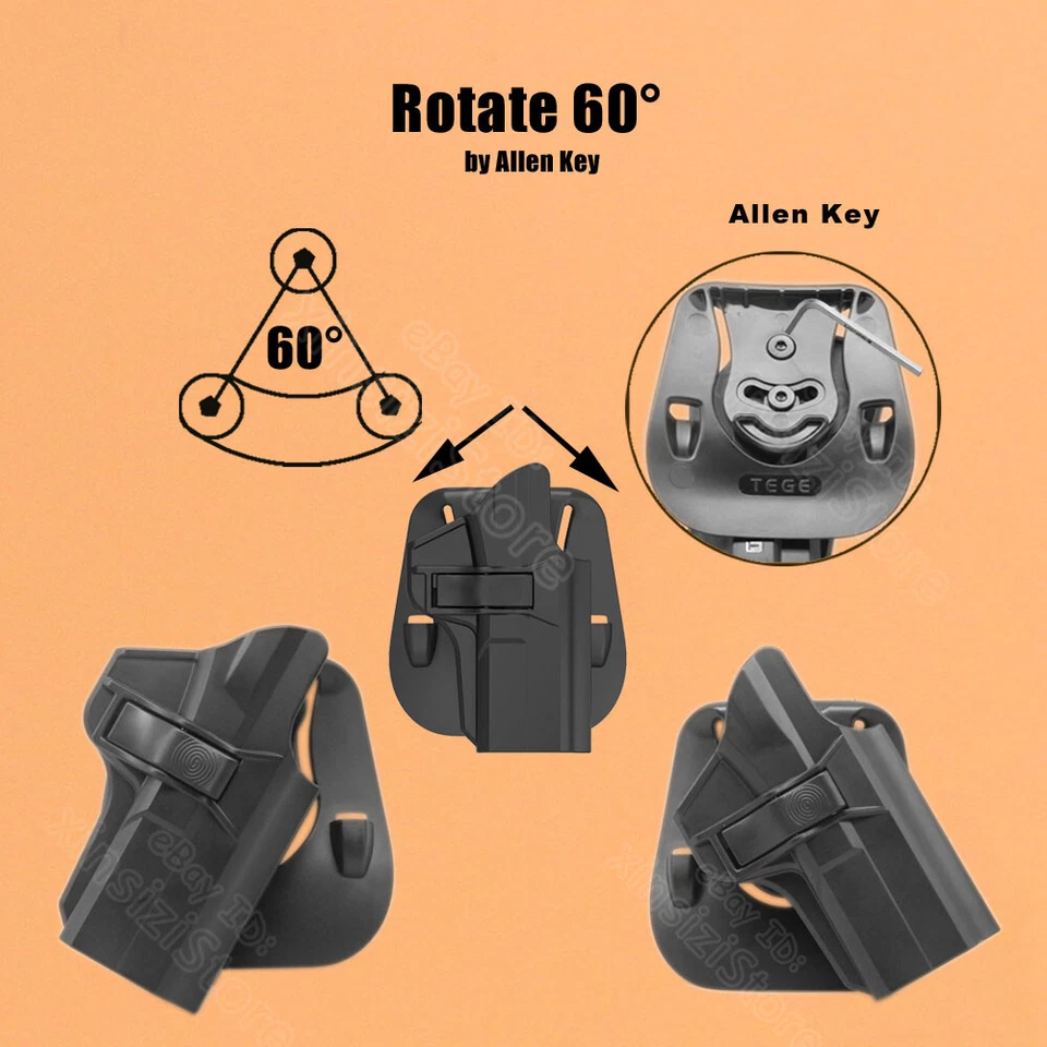 M&P9 M&P40 M&P10 Holster Fits Smith & Wesson S&W M&P 9 40 M2.0 Compact Full Size - Image 3 of 4