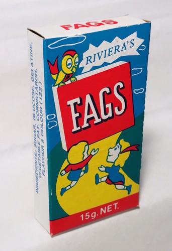 Vintage 1989 Riviera’s FAGS Candy Cigarettes Sticks Box container - Picture 2 of 8