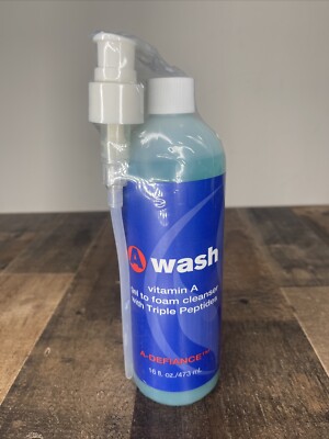 Serious Skin Care A DEFIANCE  A WASH Vitamin A Gel To Foam Cleaner 16 fl oz New