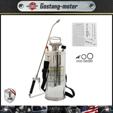 Stainless Steel Sprayer 2 Gallon 8L Farm Garden Hand Pump Sprayer With Nozzles