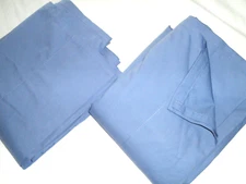 MYPILLOW PERCALE COTTON BLUE (2) TWIN EXTRA LONG SHEET SET 75X100
