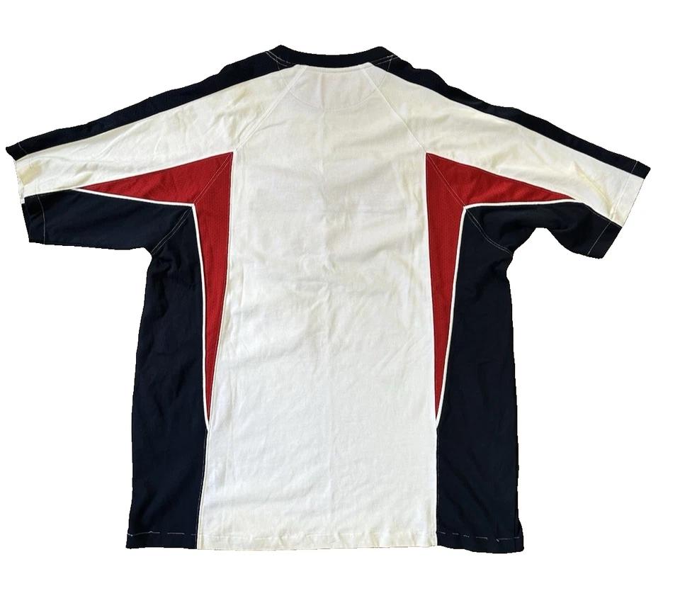 Camisa Enyce "All Borough" blanca y roja azul para hombre Y2K peso pesado talla XXL Foto 2 de 4