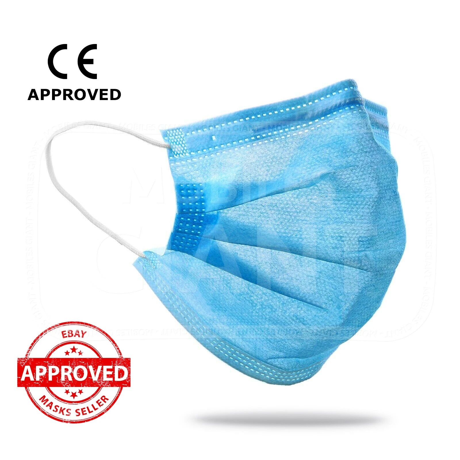 400 Non Surgical Masks Disposable 3Ply Face Mask ANTI DROPLET SCHOOL WORK USE UK